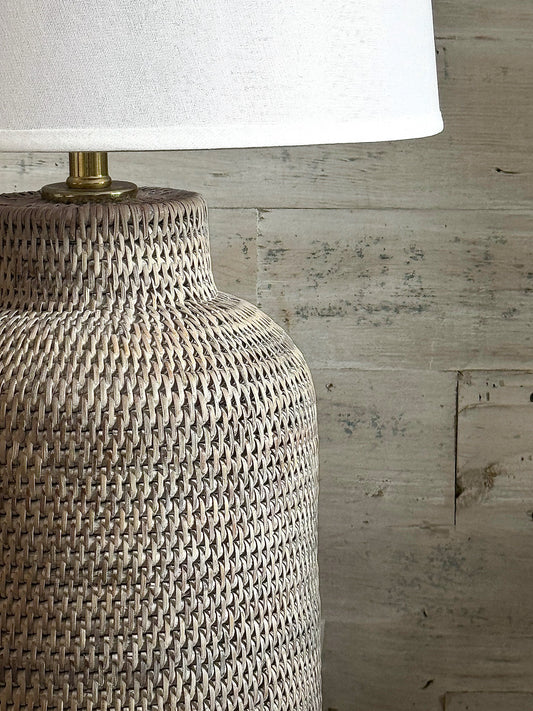 Newport Rattan Lamp-Medium