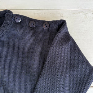 Navy Rollneck Kid's Pullover Sweater