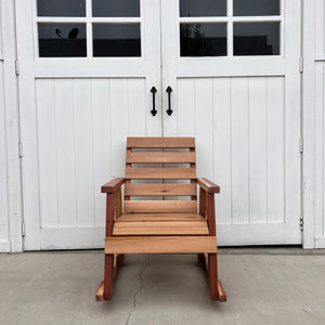 redwood outdoor rocking chair