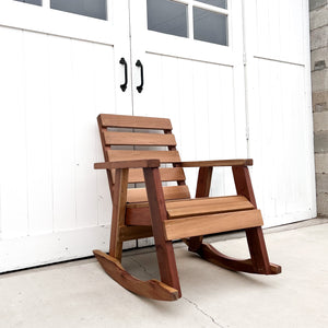 redwood outdoor rocking chair