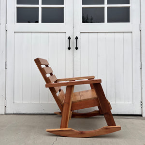 redwood outdoor rocking chair