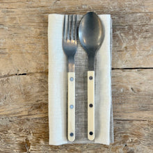 Load image into Gallery viewer, Philippe Off White/Grey Linen Napkin