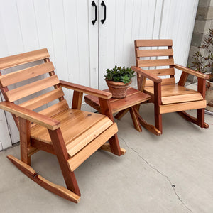 redwood outdoor rocking chair