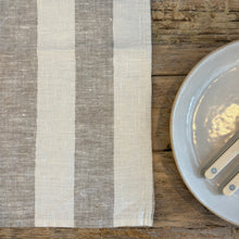 Load image into Gallery viewer, Philippe Off White/Grey Linen Napkin