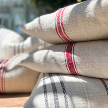Load image into Gallery viewer, group of grain sack fabric pillows