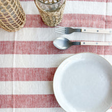 Load image into Gallery viewer, Philippe Brick White Linen Tablecloth