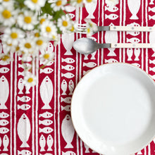 Load image into Gallery viewer, Fish Red Tablecloth
