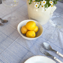 Load image into Gallery viewer, Blue/Natural Stripe Tablecloth
