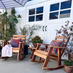 redwood outdoor rocking chair