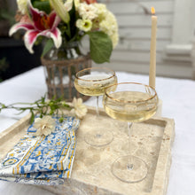 Load image into Gallery viewer, Gold Rim Coupe Glass