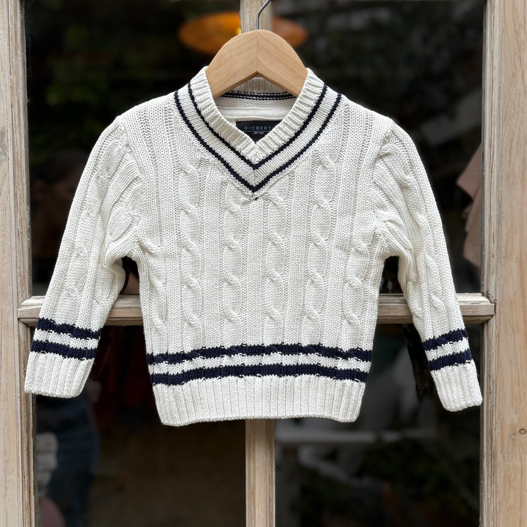 Cable Knit V-Neck Kid's Sweater
