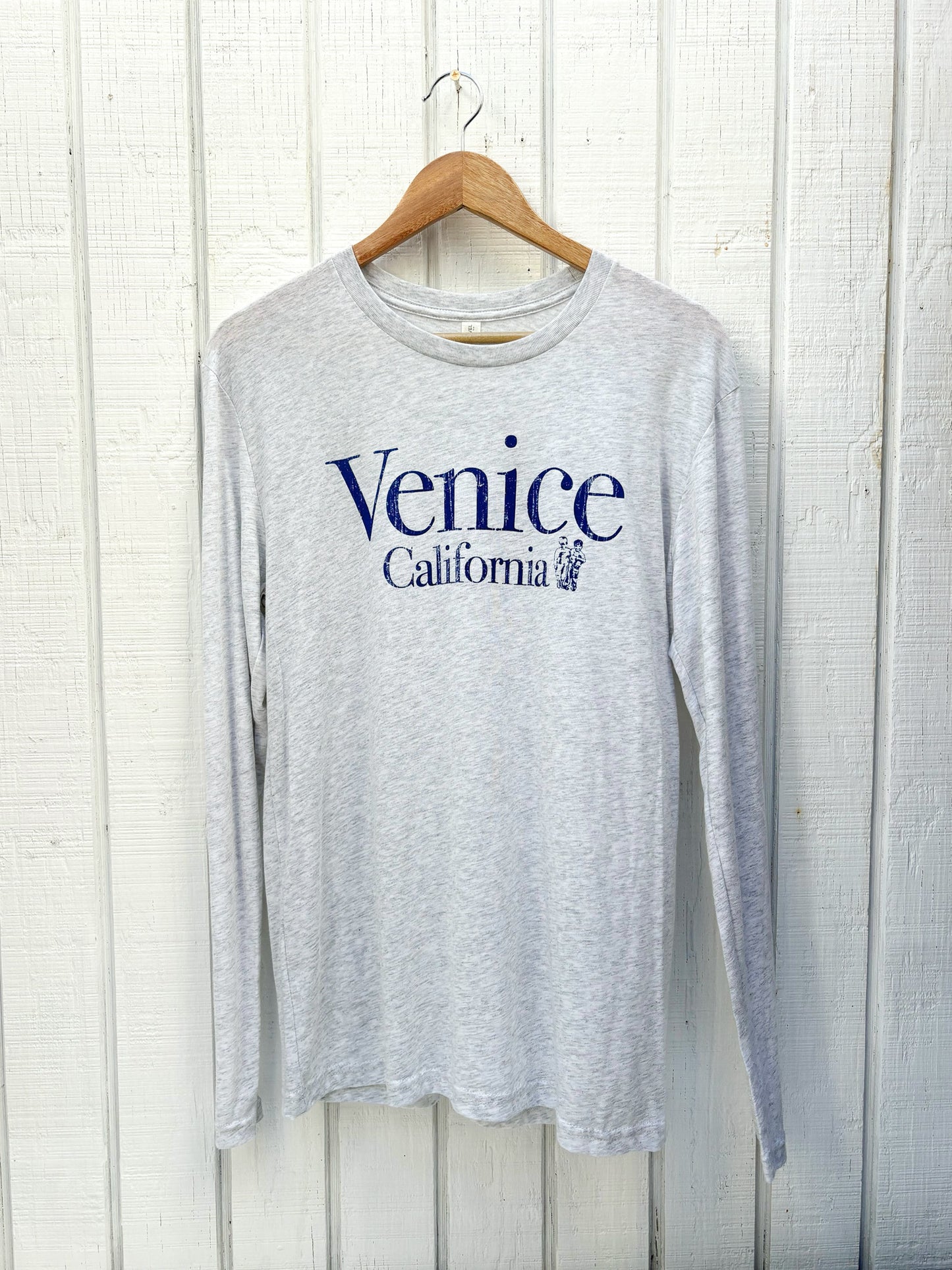 Venice CA Long Sleeve T-Shirt in Light Gray