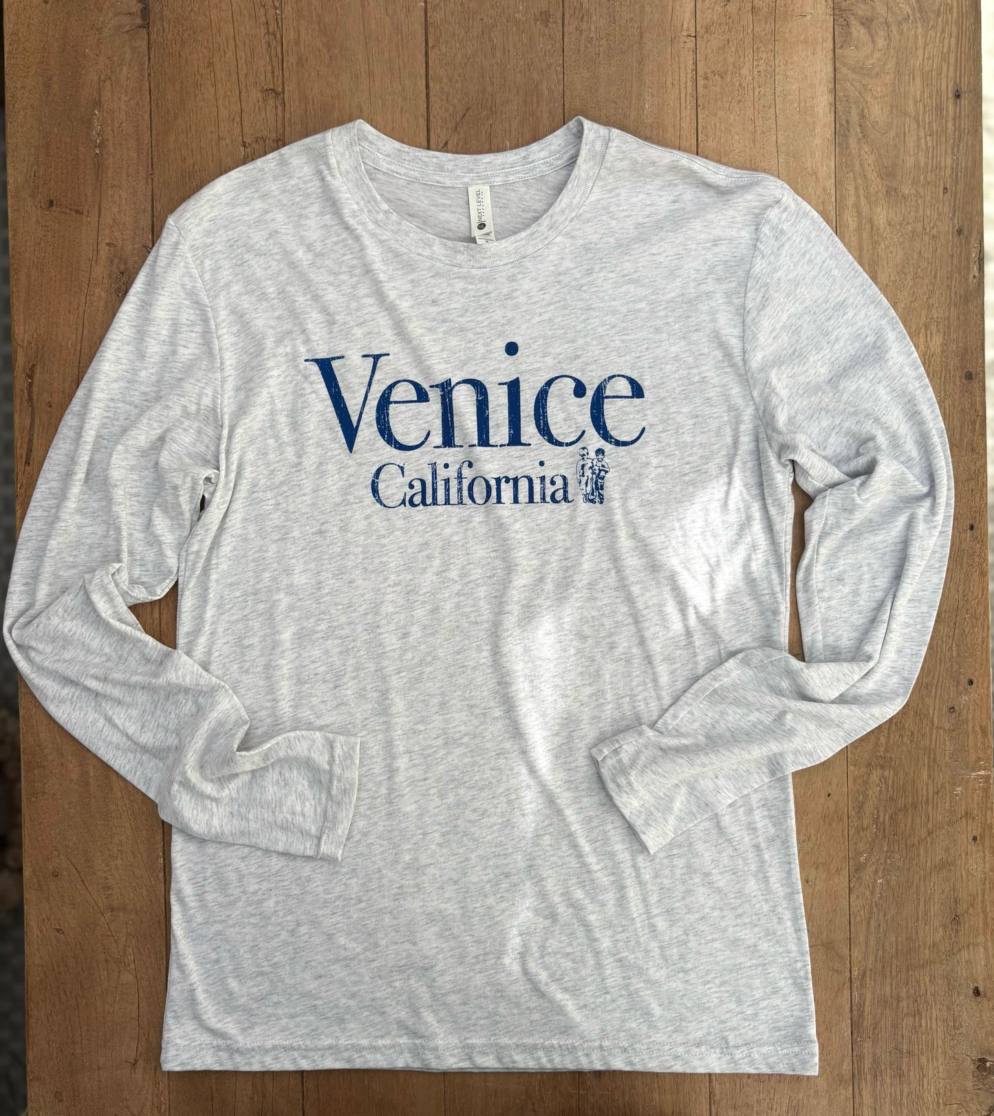 Venice CA Long Sleeve T-Shirt in Light Gray