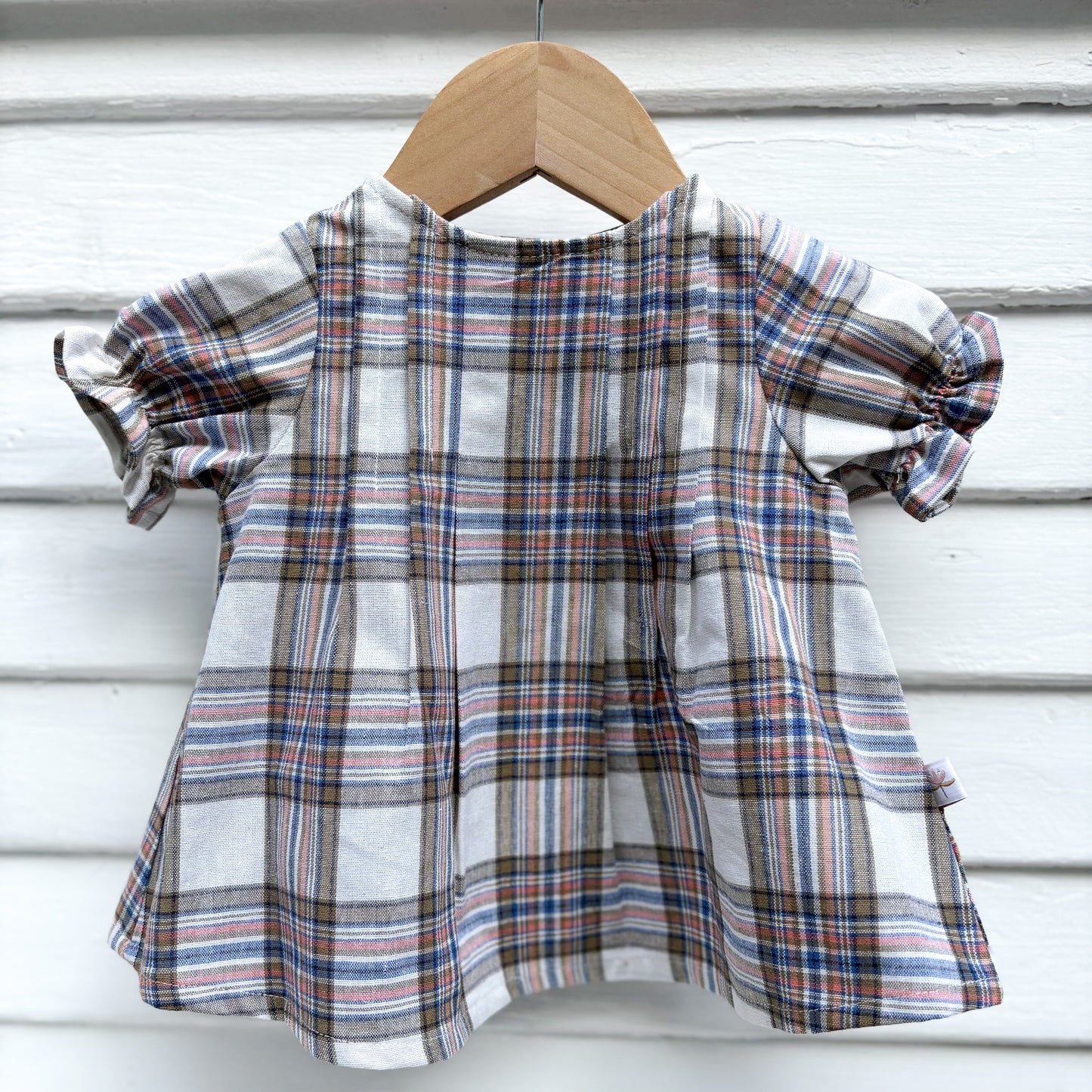 Vintage Plaid Linen Dress