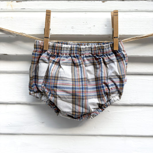 Vintage Plaid Linen Bloomers