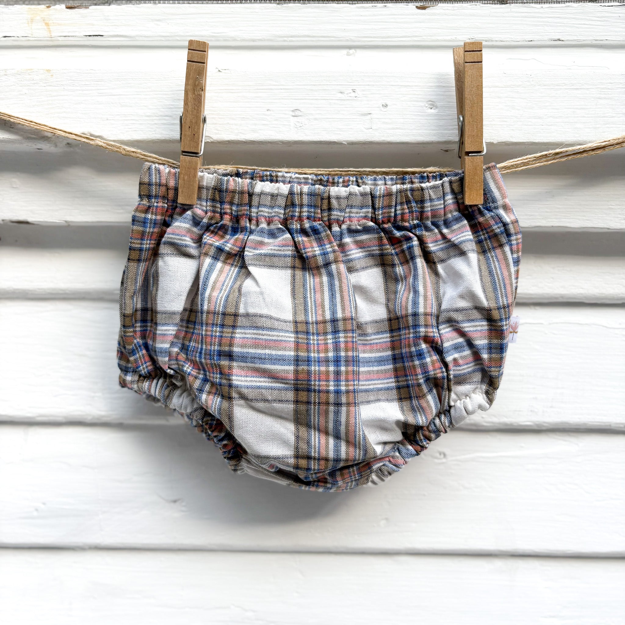 Vintage Plaid Linen Bloomers