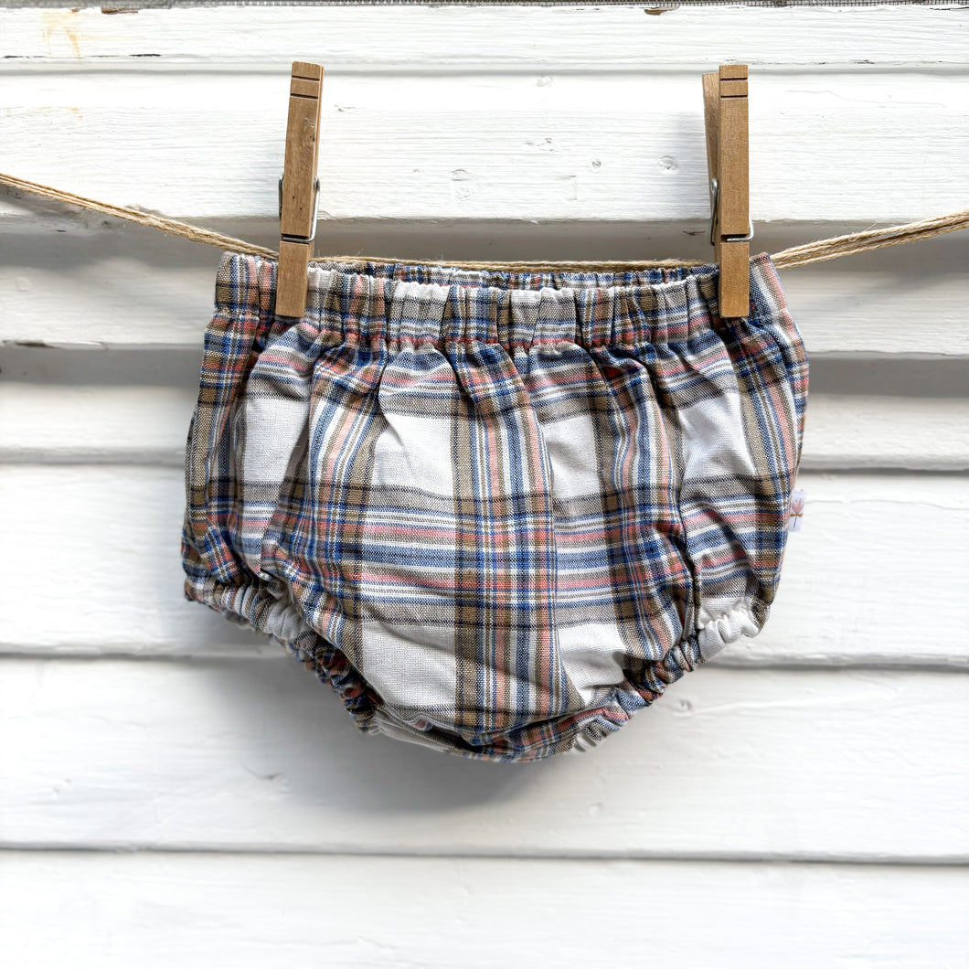 Vintage Plaid Linen Bloomers