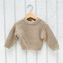 Load image into Gallery viewer, Chunky Braided Oversized Baby Sweater-Oregano
