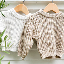 Load image into Gallery viewer, Chunky Braided Oversized Baby Sweater-Oregano