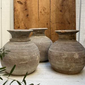 Round Madera Wood pots