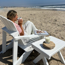 Load image into Gallery viewer, white painted Adirondack chair and side table