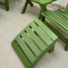 Load image into Gallery viewer, green painted ottoman for Adirondack chair