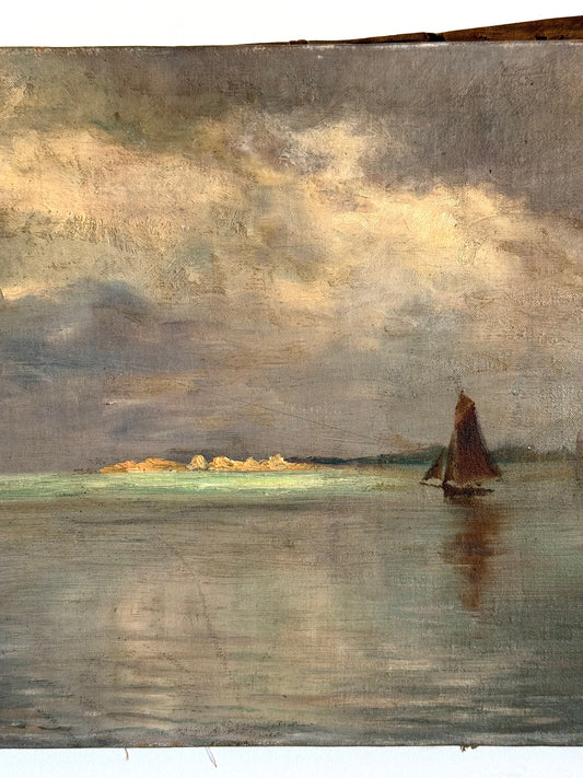 Light in the Storm Vintage Painting