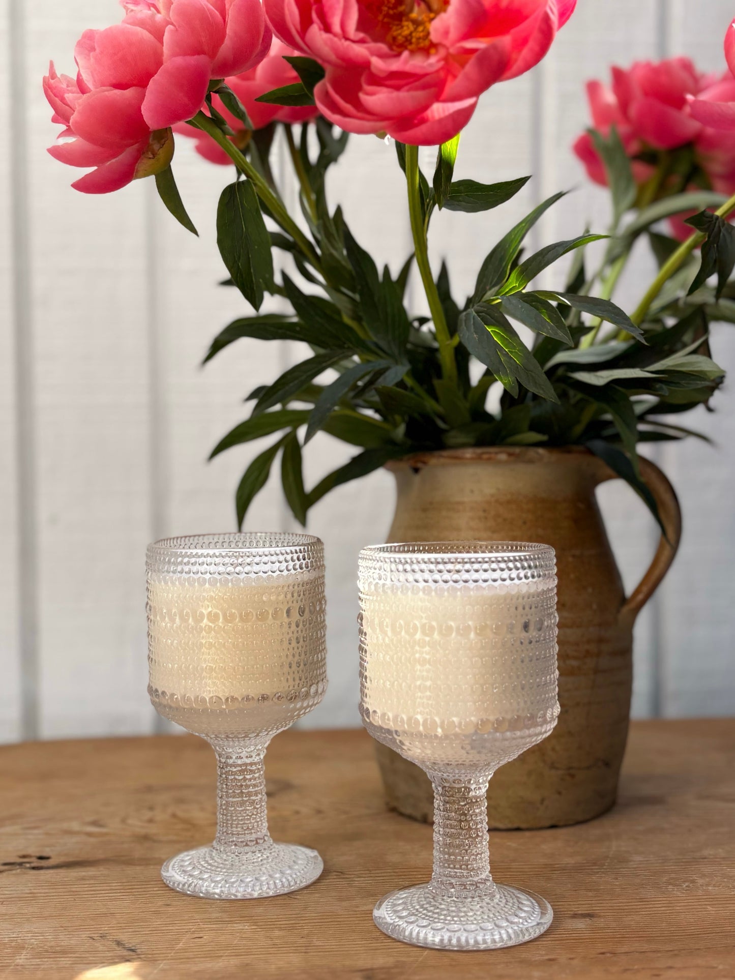 Beaded Wine Glass Candle