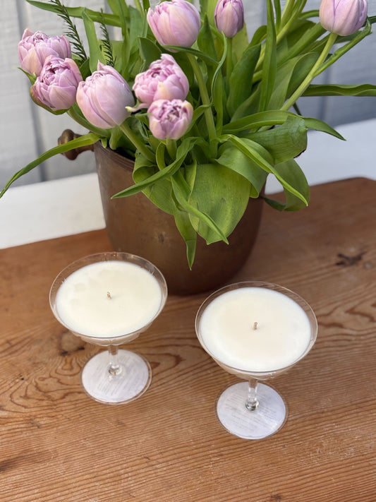 Cocktail Glass Gardenia Candle