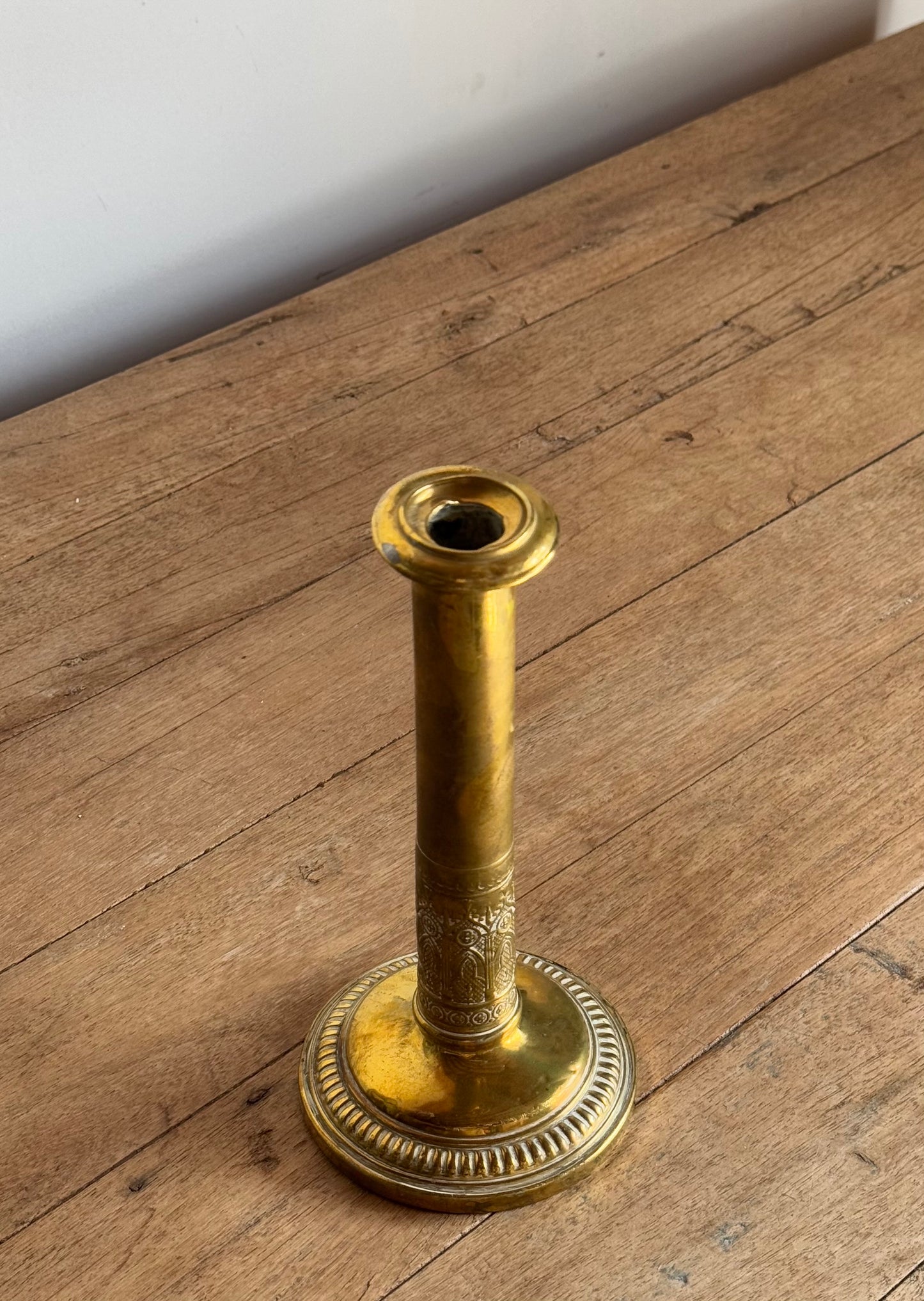 Vintage Brass Candlesticks Pair