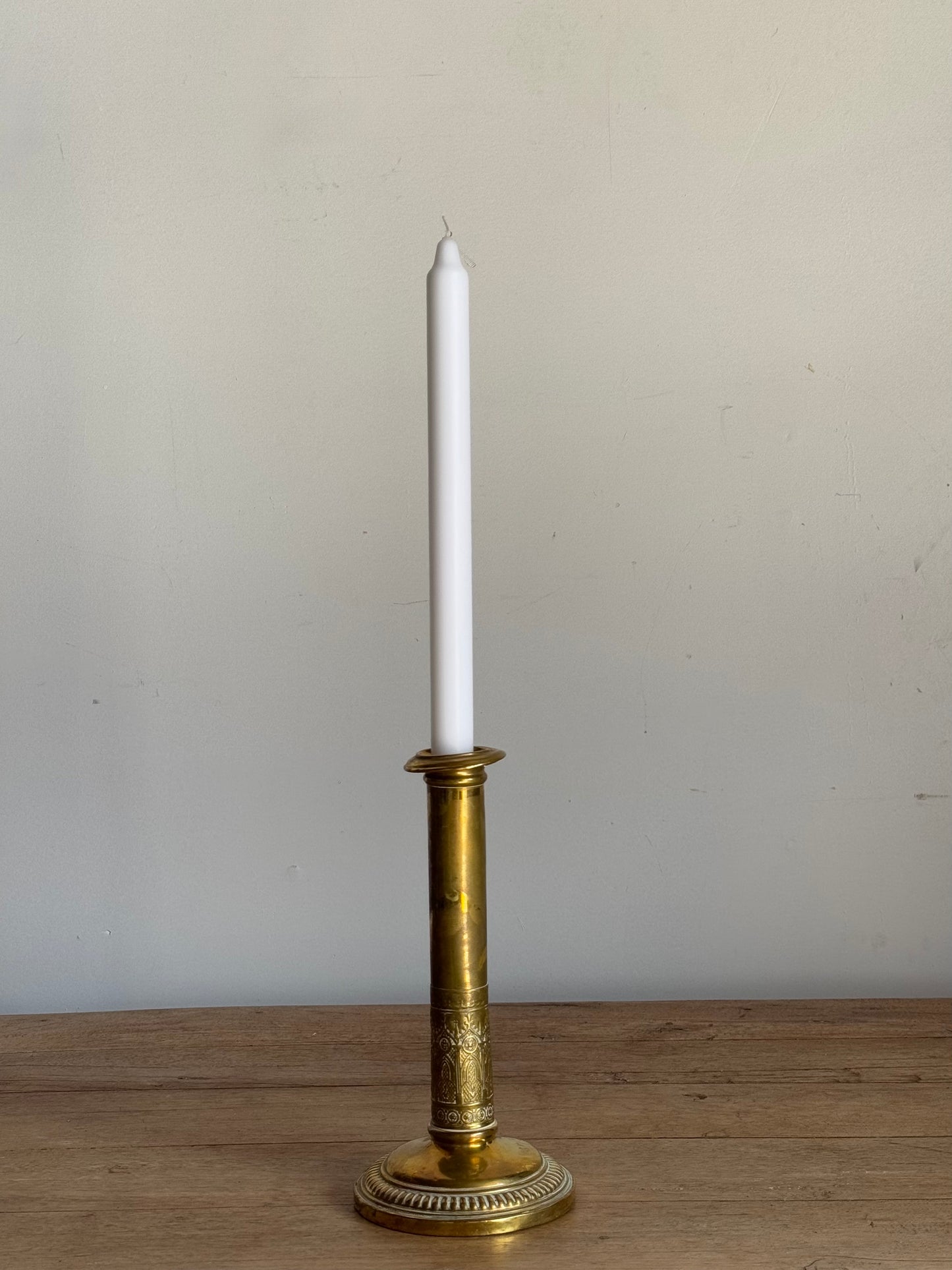 Vintage Brass Candlesticks Pair