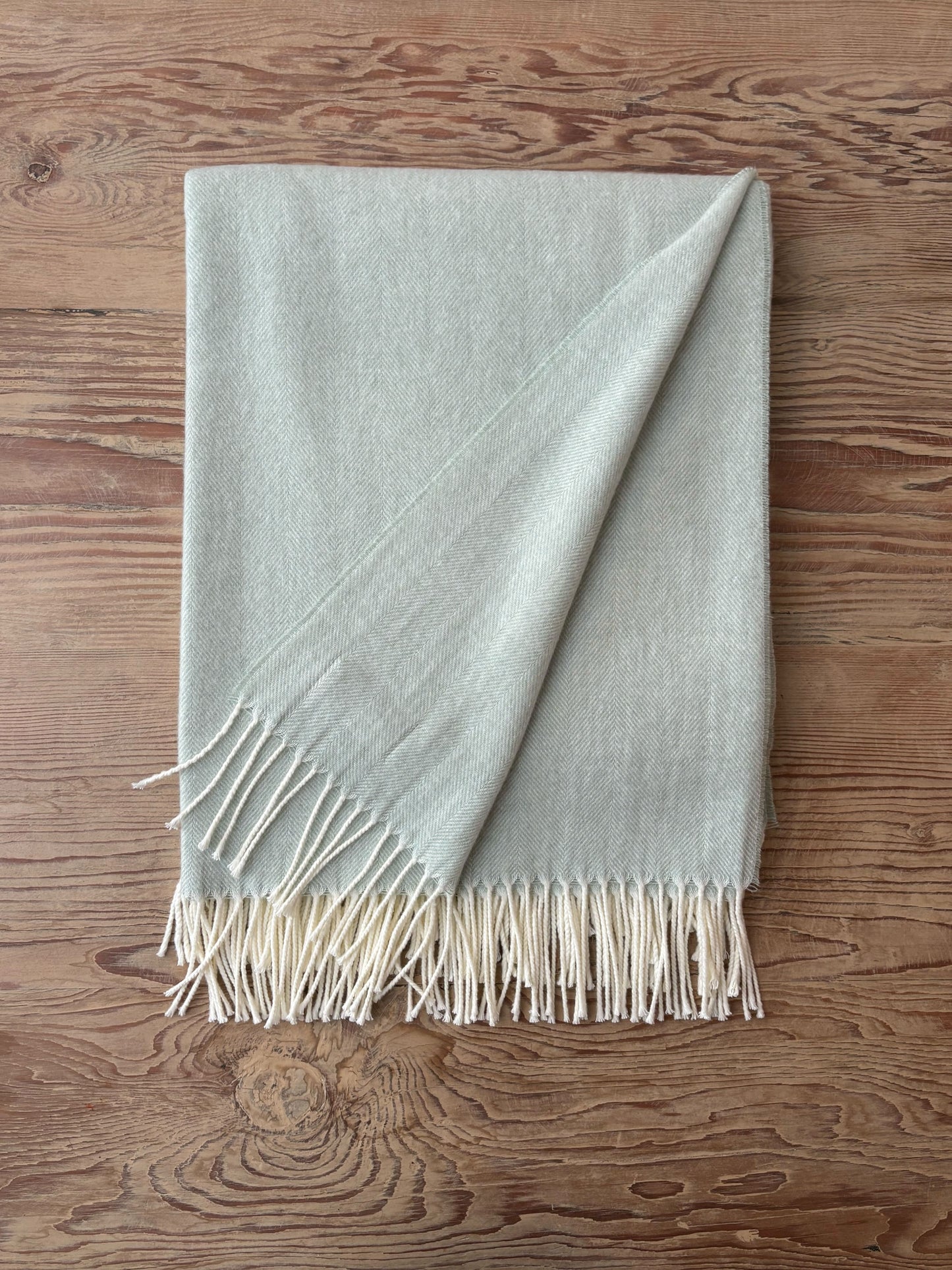 Herringbone Throw - Seaglass