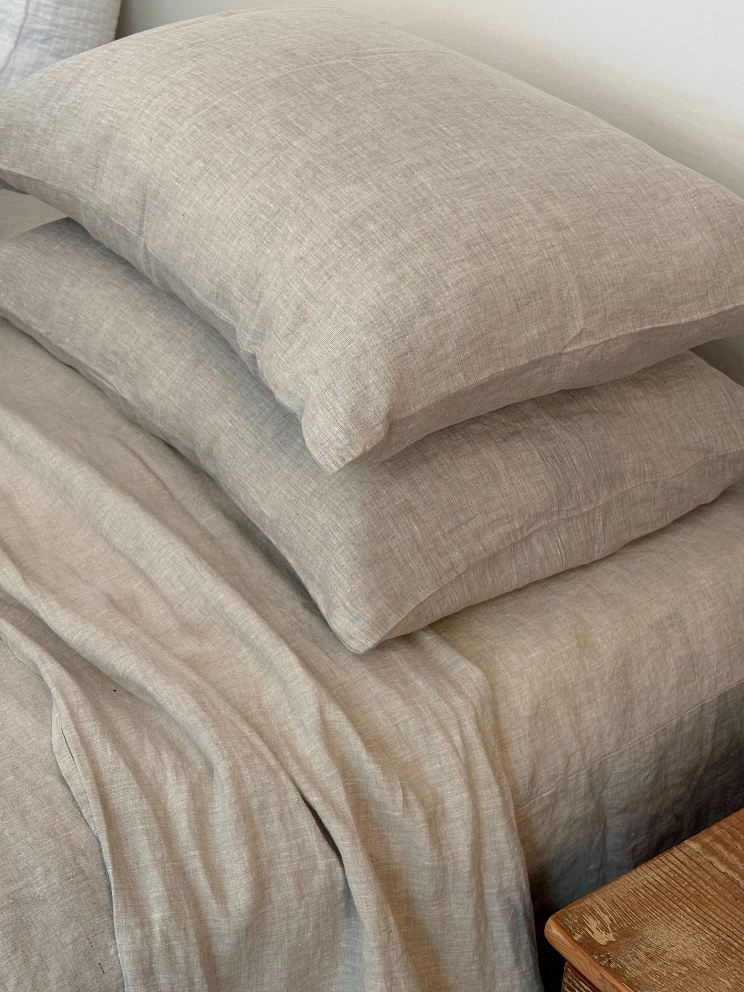 T&D Melange Linen Sheet Set