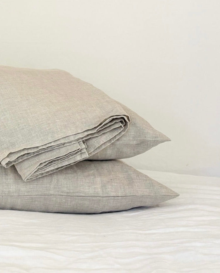 T&D Melange Linen Sheet Set