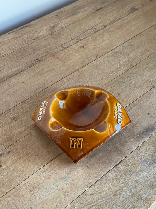 Brown ceramic product with 'Ceramic Guard' branding on a wooden surface
