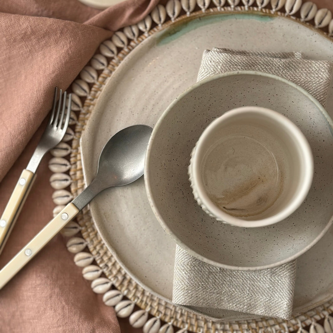 Rattan Placemats with Shells