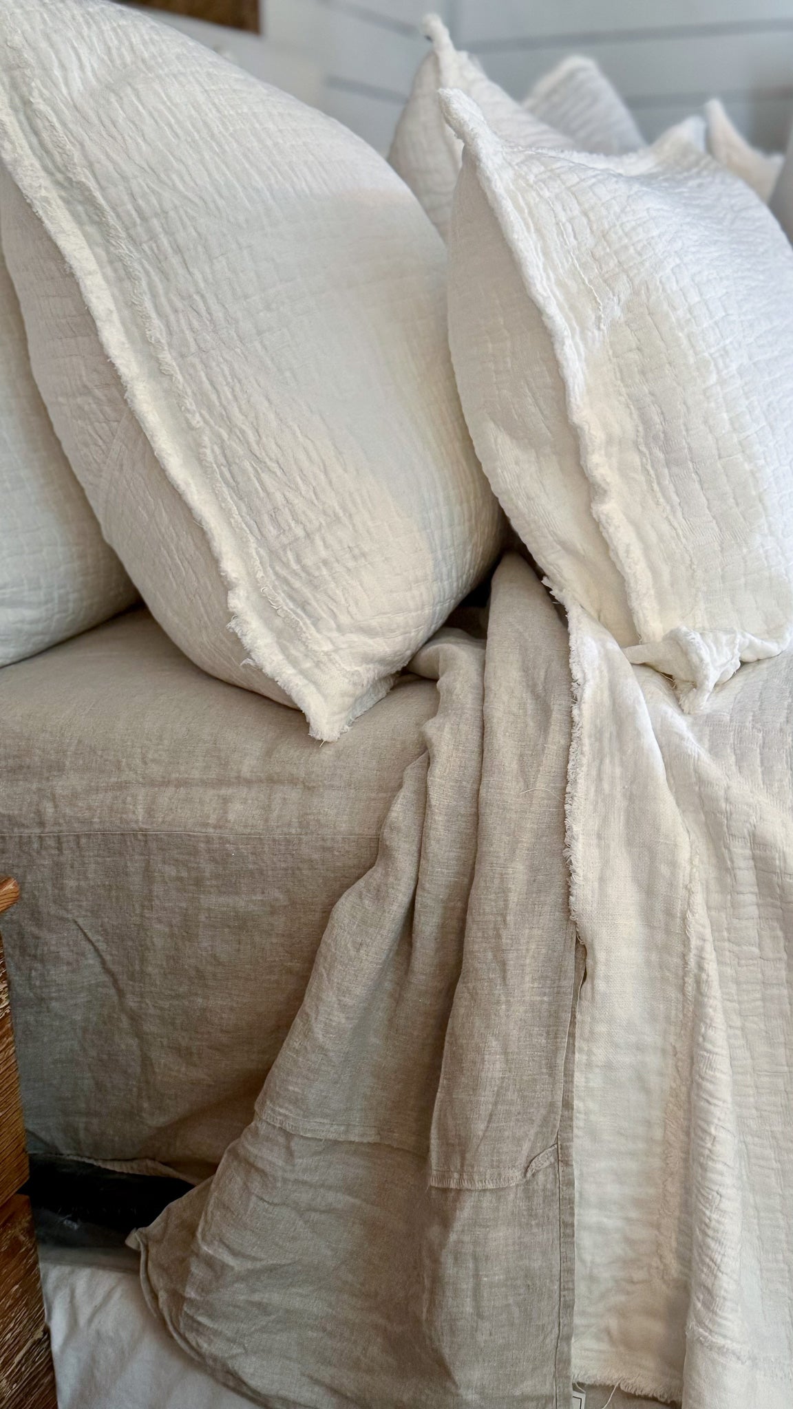 T&D Melange Linen Sheet Set