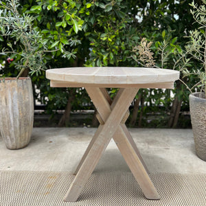 Redwood Bistro Table+Benches