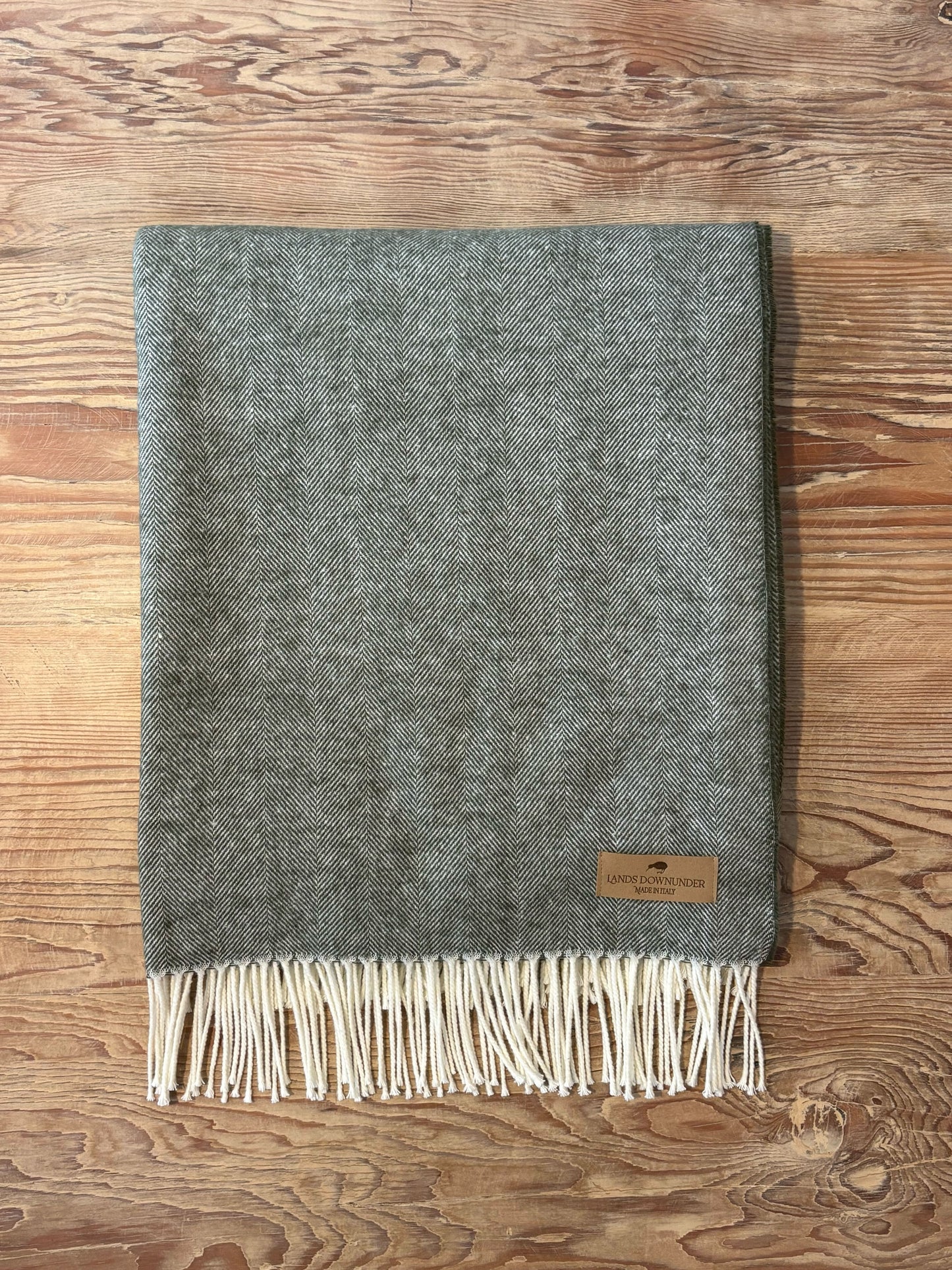 Herringbone Throw-Hunter Green
