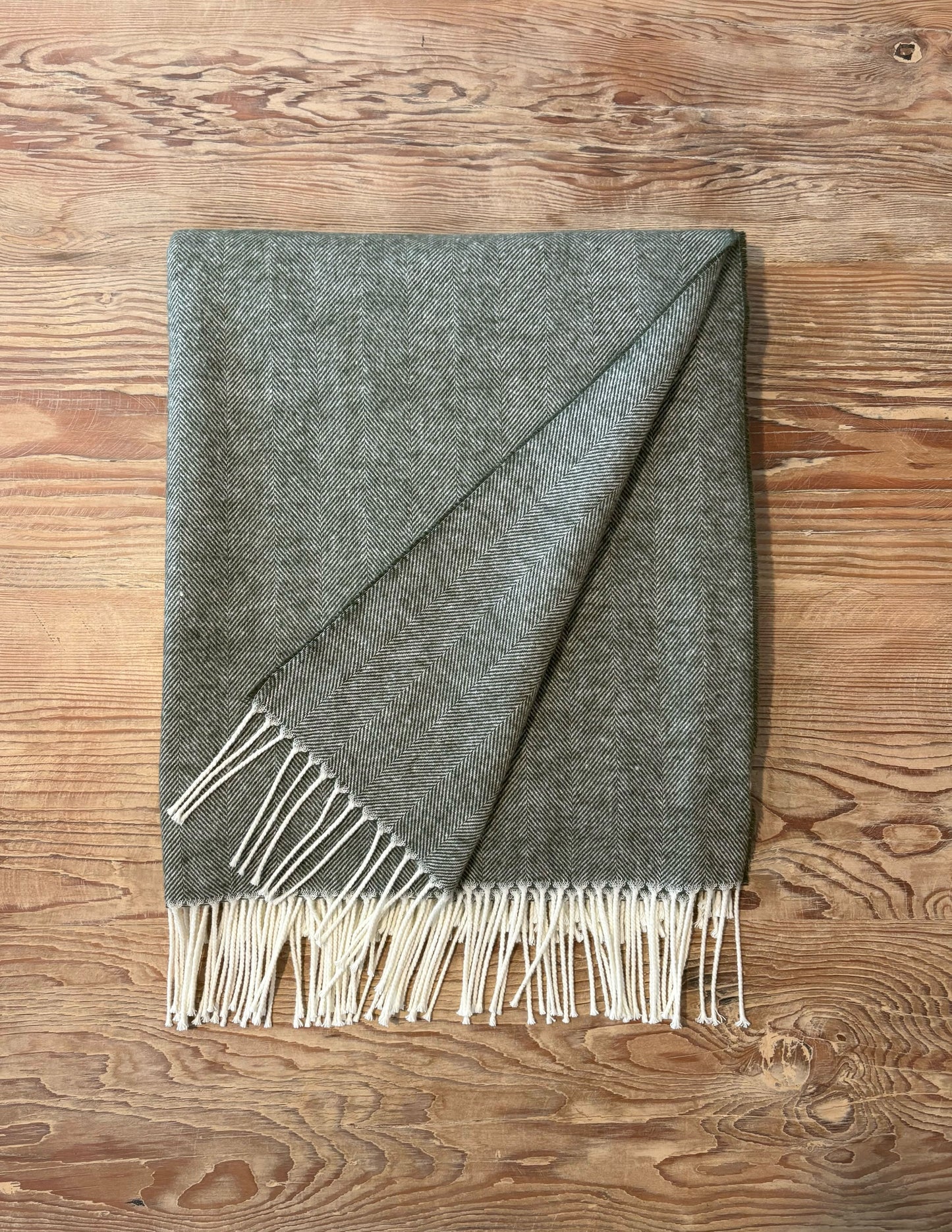 Herringbone Throw-Hunter Green