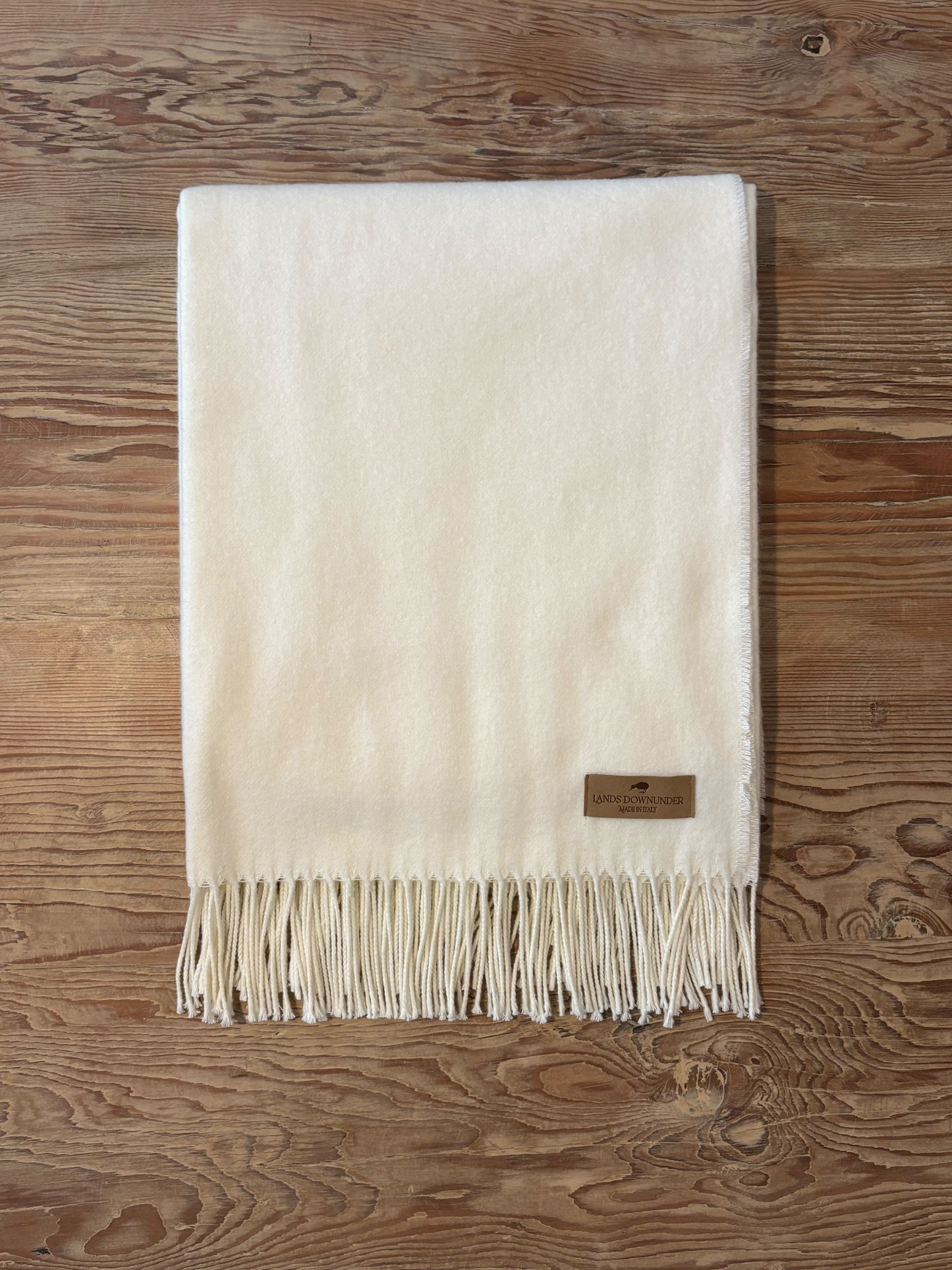 Herringbone Throw-Ecru