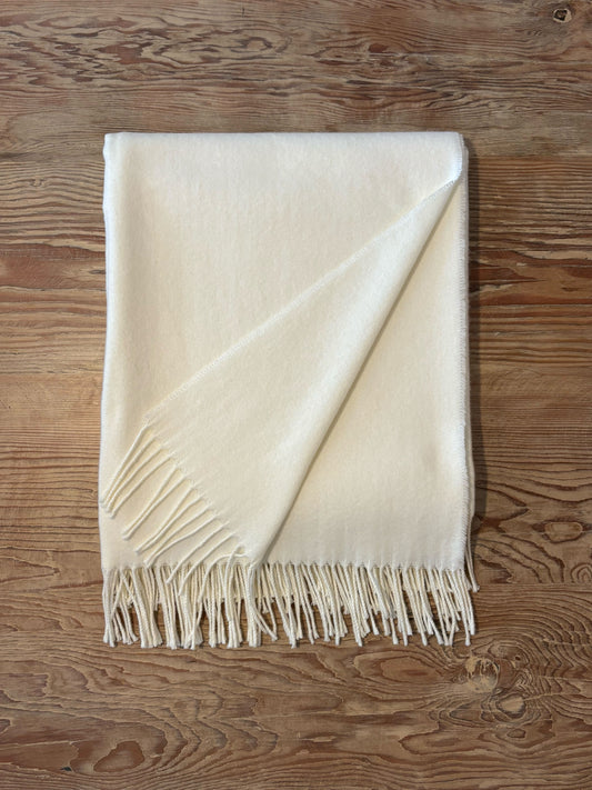 Herringbone Throw-Ecru