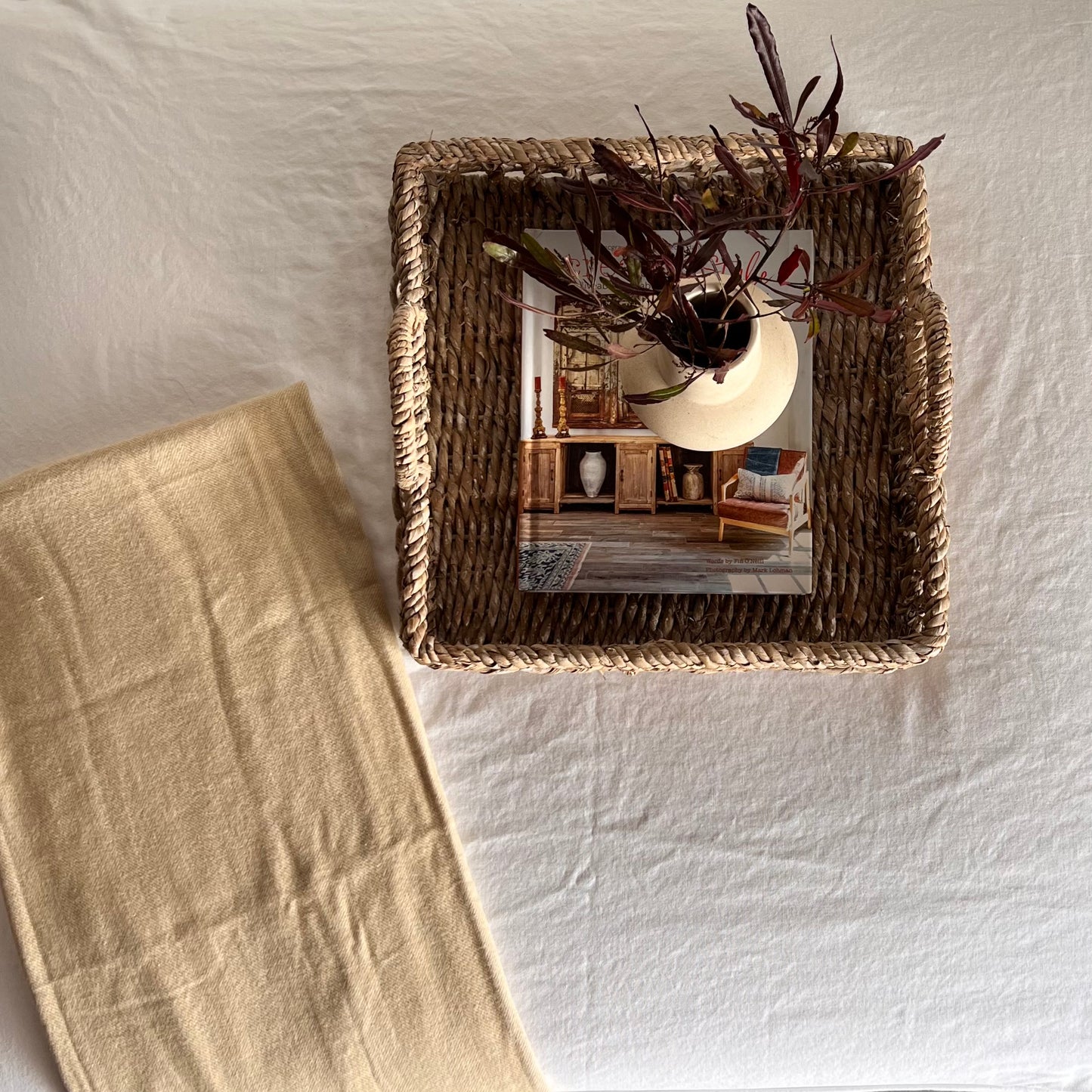 White Cotton Ottoman