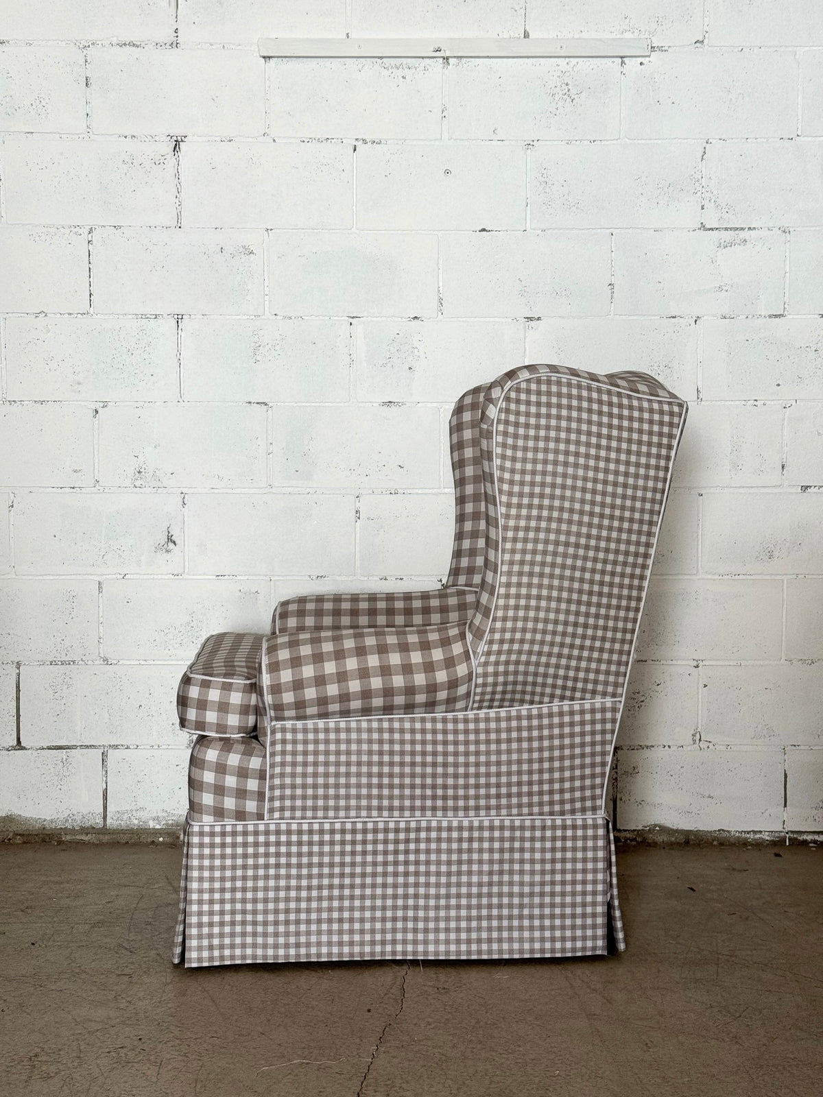 Alice Plaid Wingback Chair