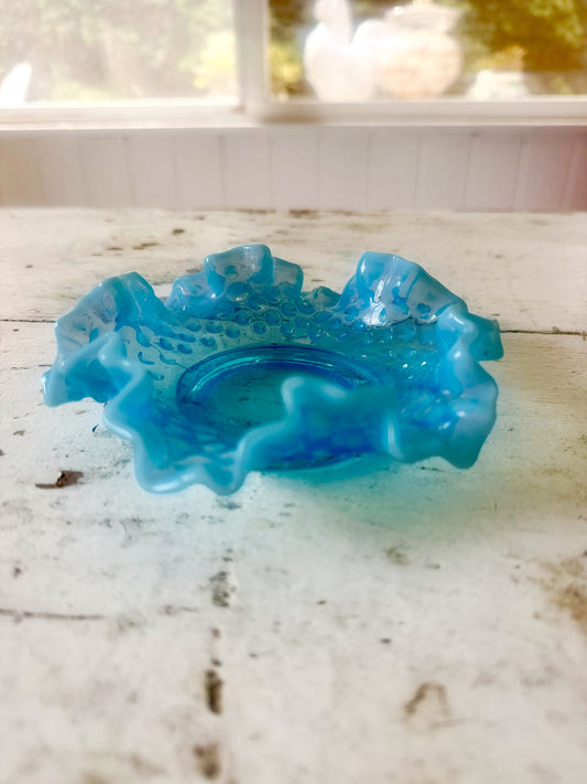 Vintage Fenton Hobnail Glass Dish