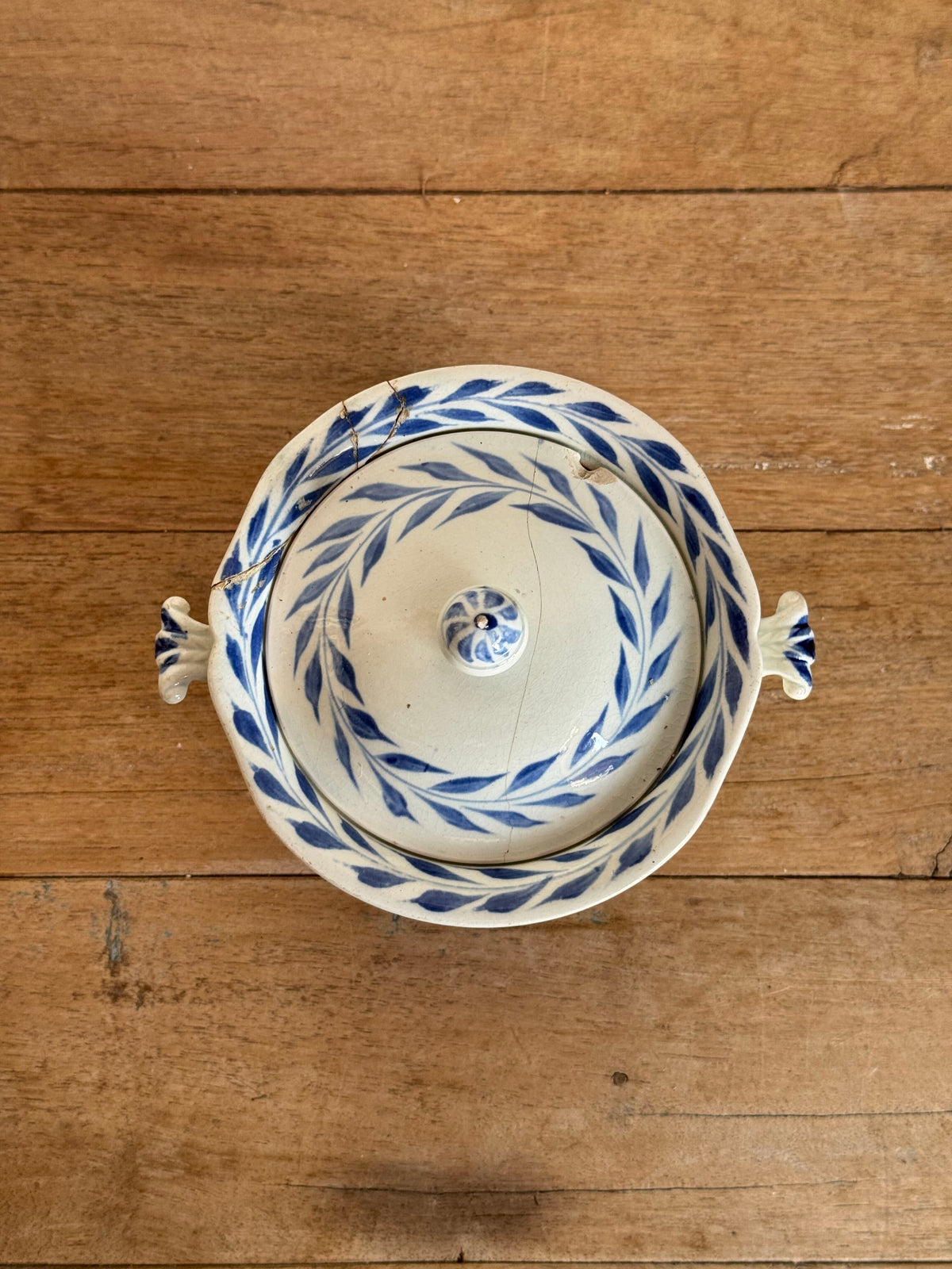 Vintage Hand-Painted Stoneware Tureen