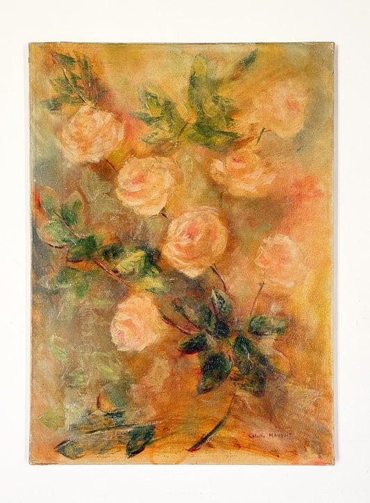 Warm Roses Vintage Painting