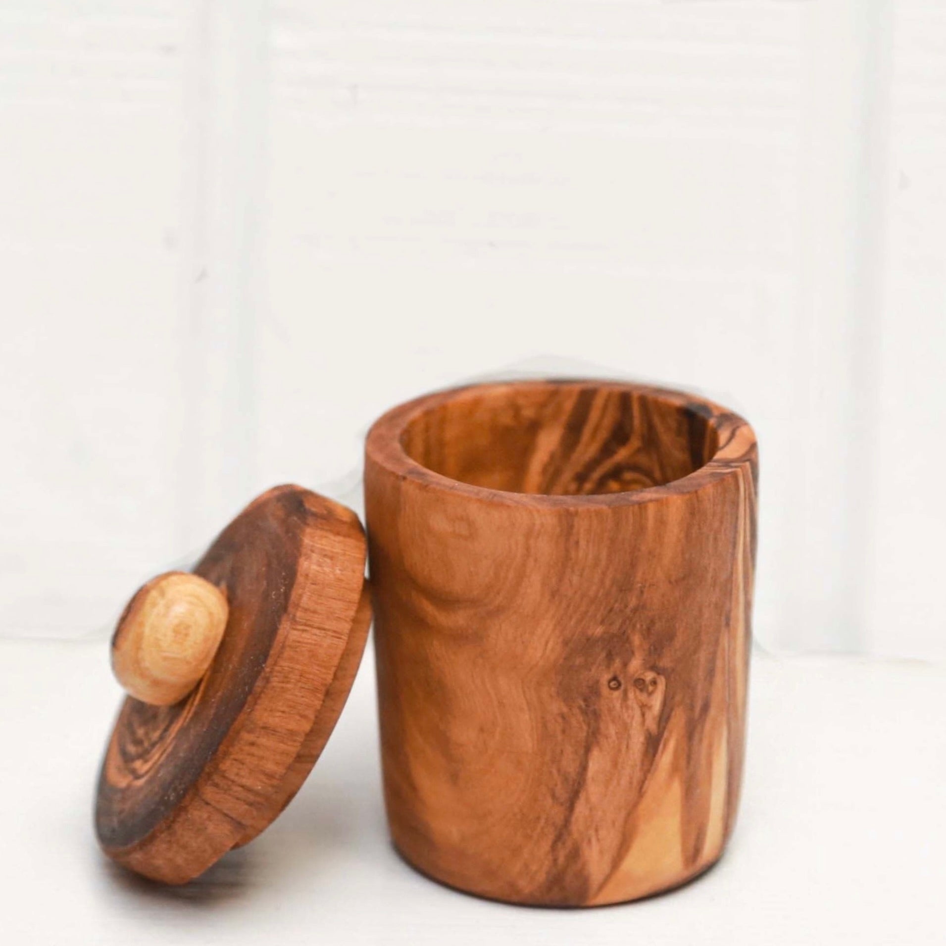 Olive Wood Spice Jar Medium