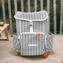 Load image into Gallery viewer, Backpack Cooler-Laurens Navy Stripe