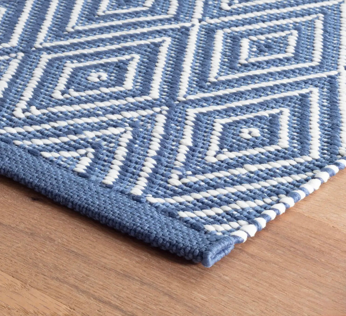 The Desert Indoor/Outdoor Rug-Denim/White